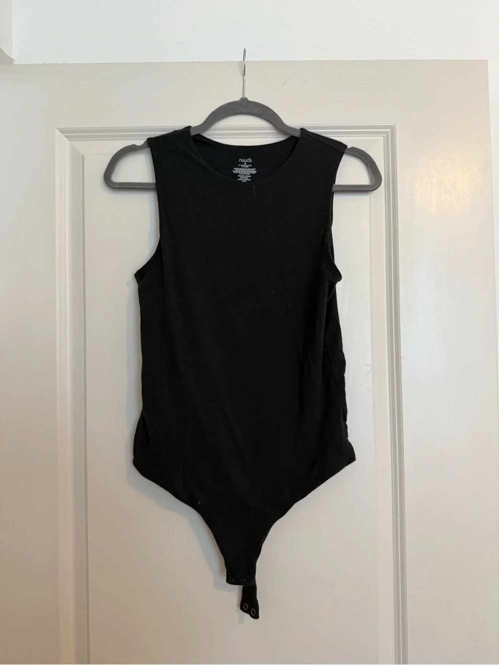 Nuuds Classic Crewneck Tank Bodysuit - Black